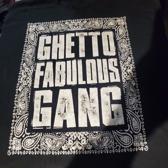 2xl bandana GFG rap tee t-shirt black short sleeves streetwear - Picture 1 of 5
